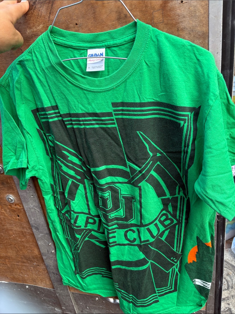 Gildan Bright Green Short Sleeve Graphic Tee with Black Print
